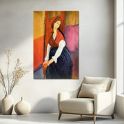 Jeanne Hébuterne im roten Schal - Amedeo Modigliani