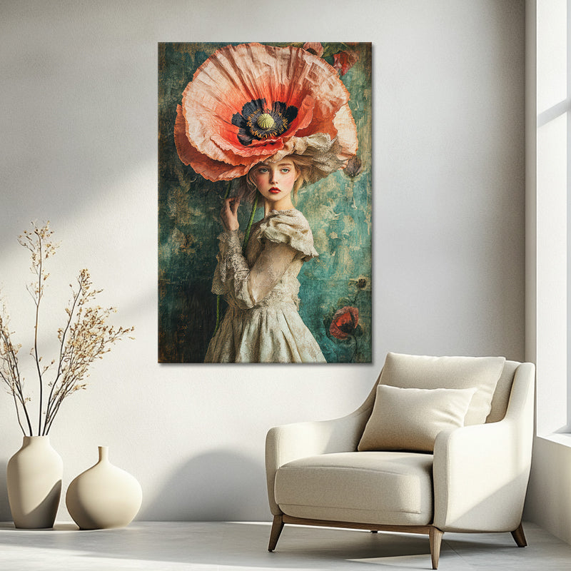 Frau mit einer großen Blume II