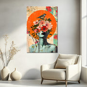 Dame mit Blumen