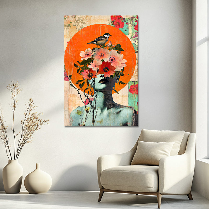 Dame mit Blumen