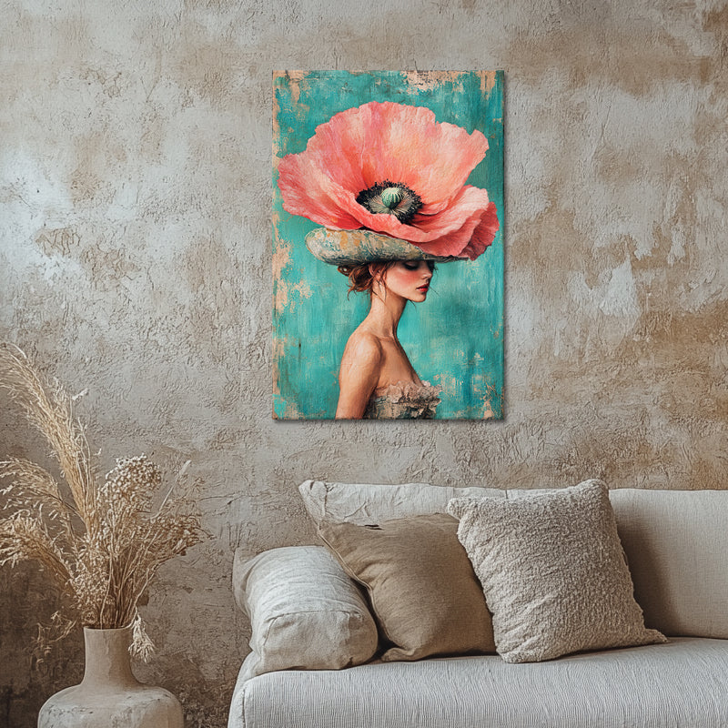Frau mit einer großen Blume
