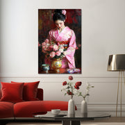 Asiatische Frau im Kimono