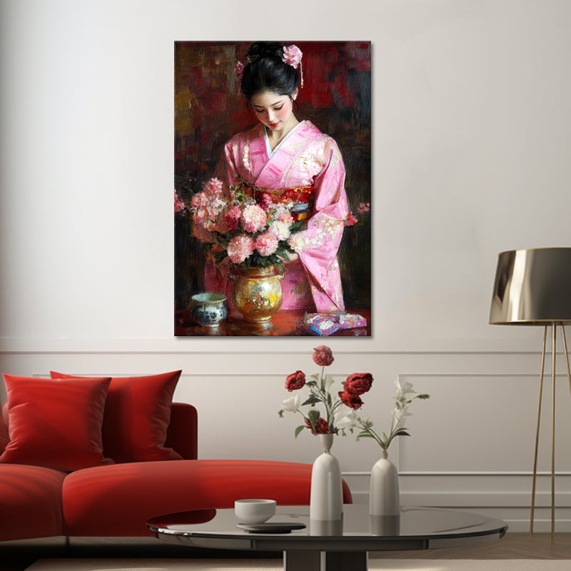 Asiatische Frau im Kimono