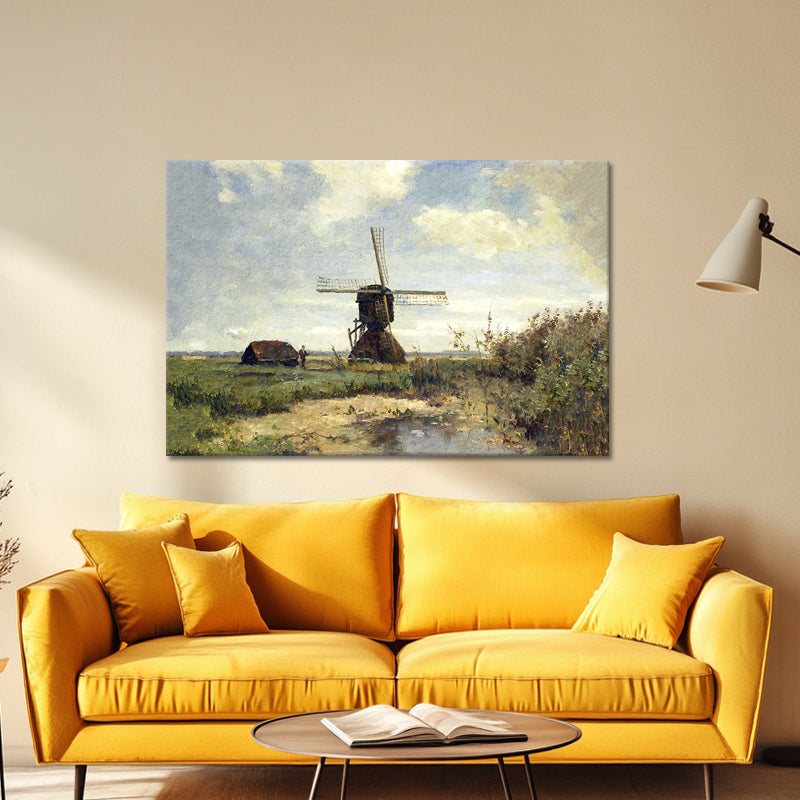 Sonniger Tag mit einer Windmühle - Paul Joseph Constantin Gabriël