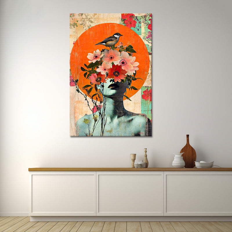 Dame mit Blumen