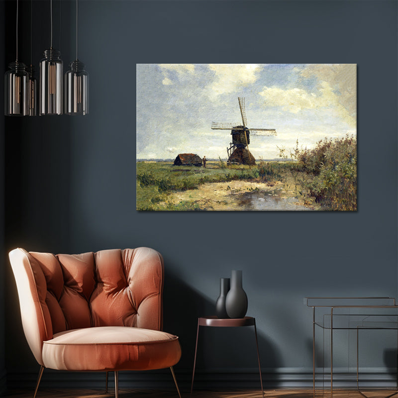 Sonniger Tag mit einer Windmühle - Paul Joseph Constantin Gabriël