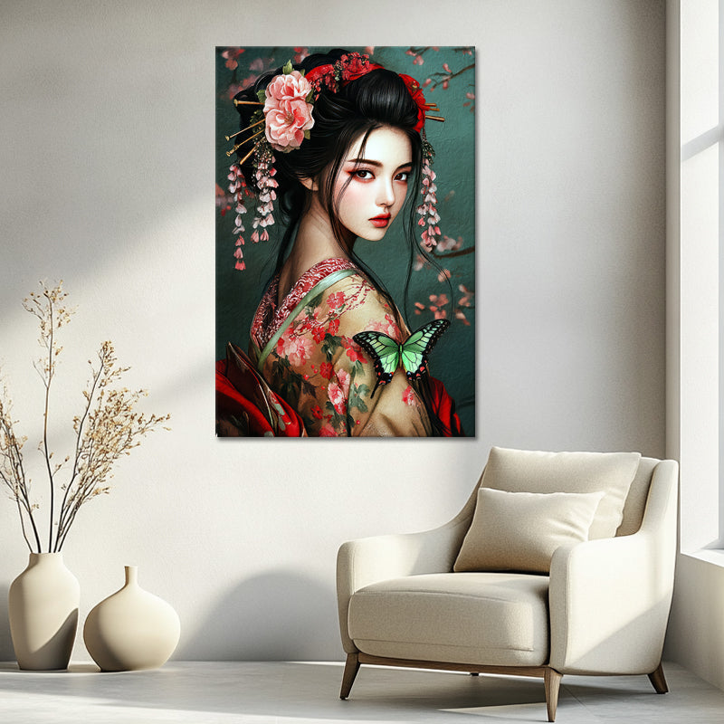 Geisha in traditioneller Kleidung