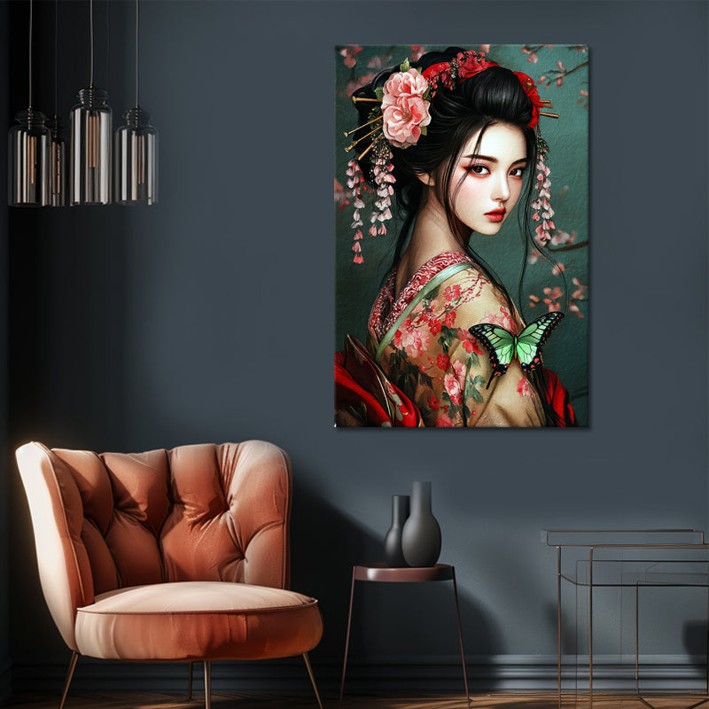 Geisha in traditioneller Kleidung