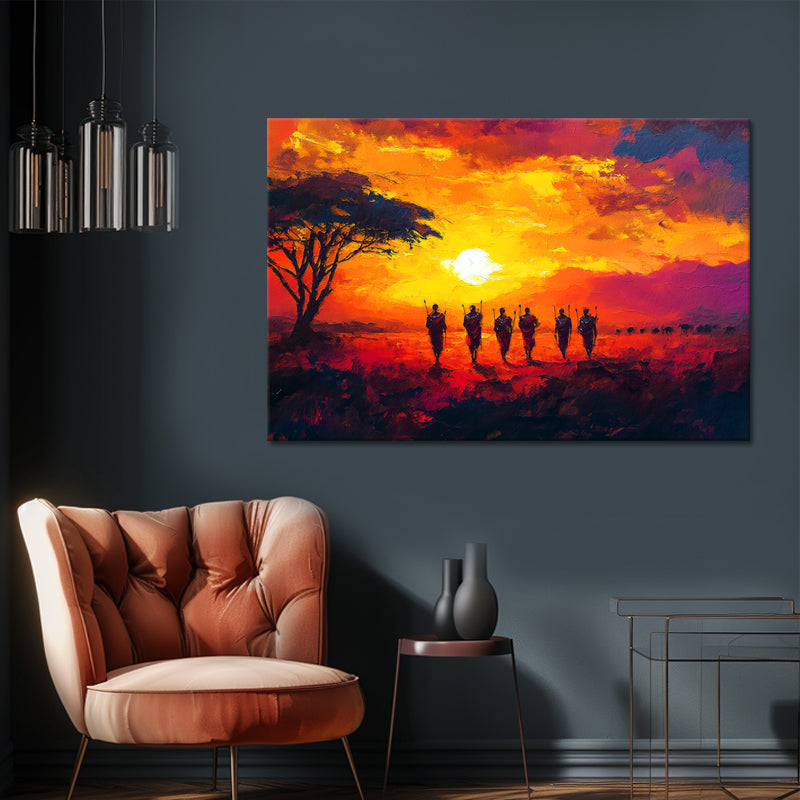 Sonnenuntergang in der Savanne II