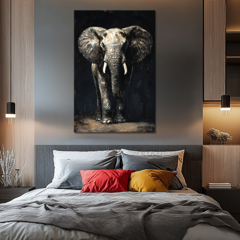 Elefant in Schwarz