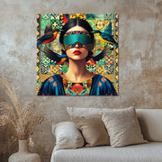 Frau im Mosaik
