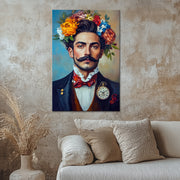 Mann mit Blumen
