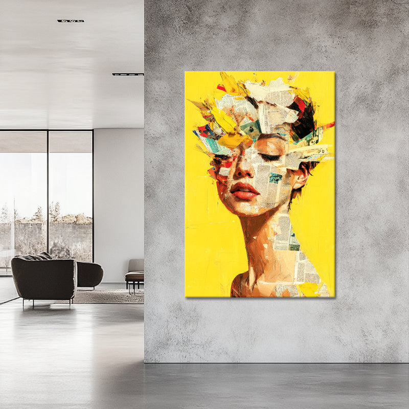 Frau Mixed-Media-Kunst