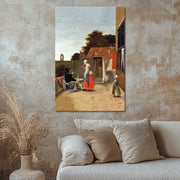Mann und eine trinkende Frau – Pieter de Hooch