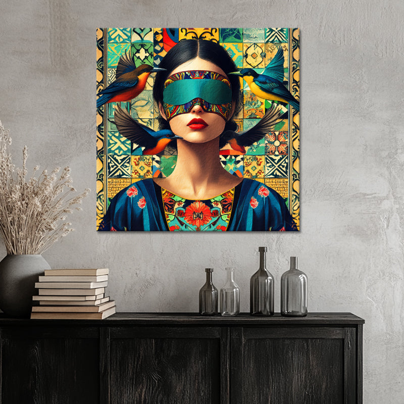 Frau im Mosaik