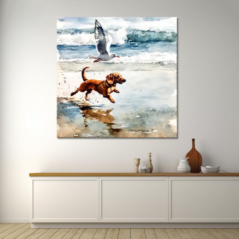 Hund und Möwe
