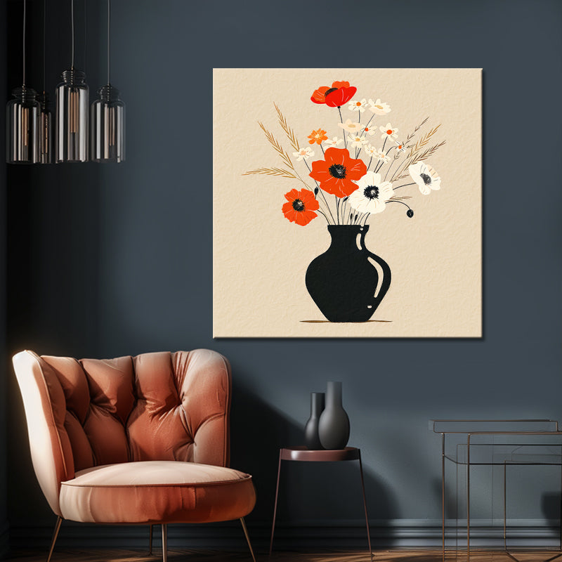 Illustrationen von Vase mit Blumen