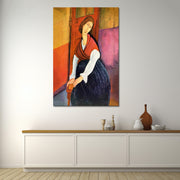 Jeanne Hébuterne im roten Schal - Amedeo Modigliani