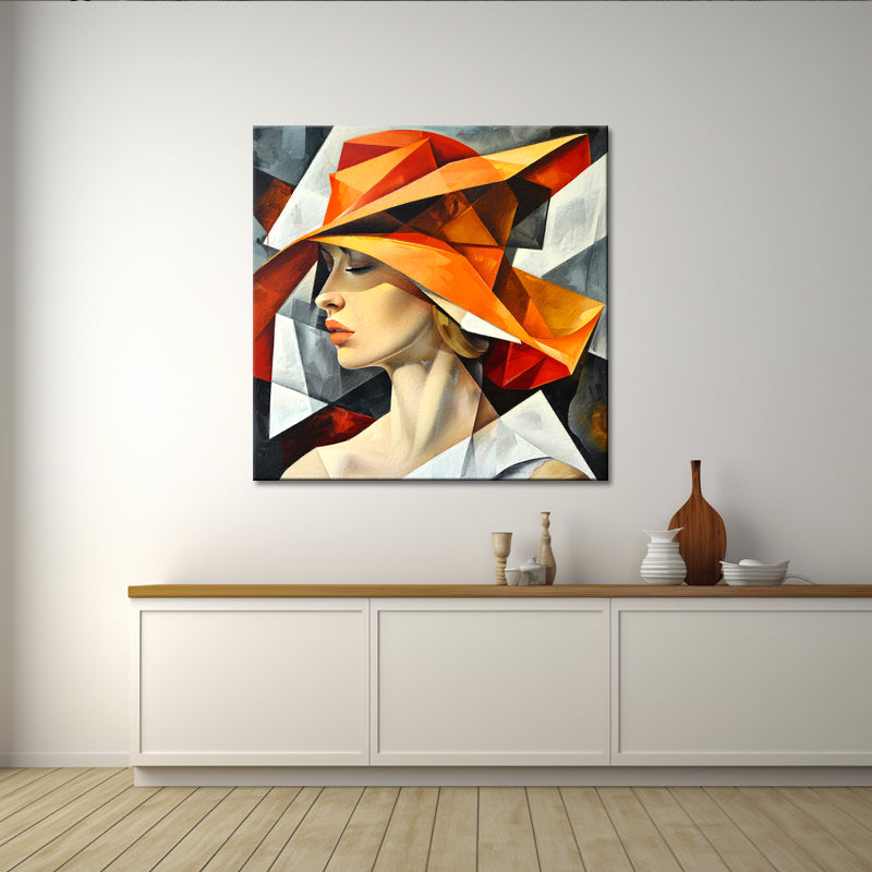 Frau mit orangem Hut VI