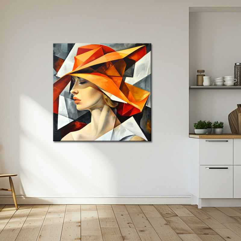 Frau mit orangem Hut VI