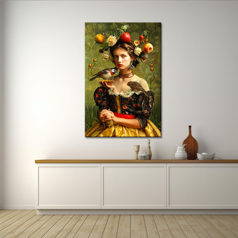 Frau mit Blumen Kunst