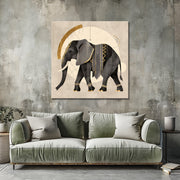 Gemälde Elefant in Sepia