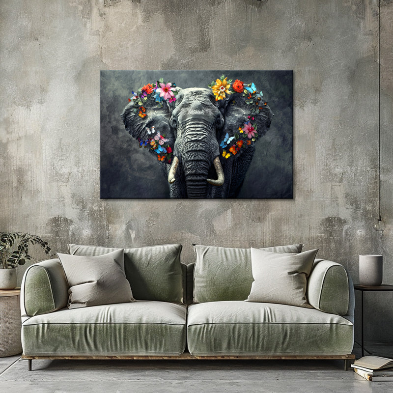 Elefant mit Blumen