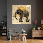 Elefant in Sepia-Kunst