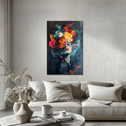 Gemälde Frau Blumen