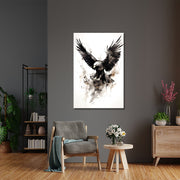 Adler-Gemälde schwarz-weiß
