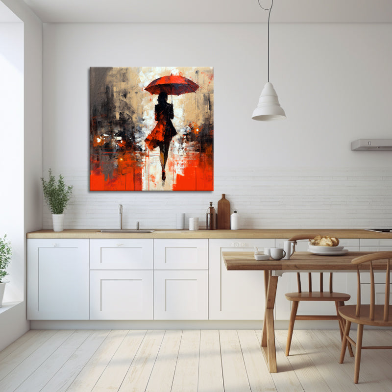 Frau mit Regenschirm I