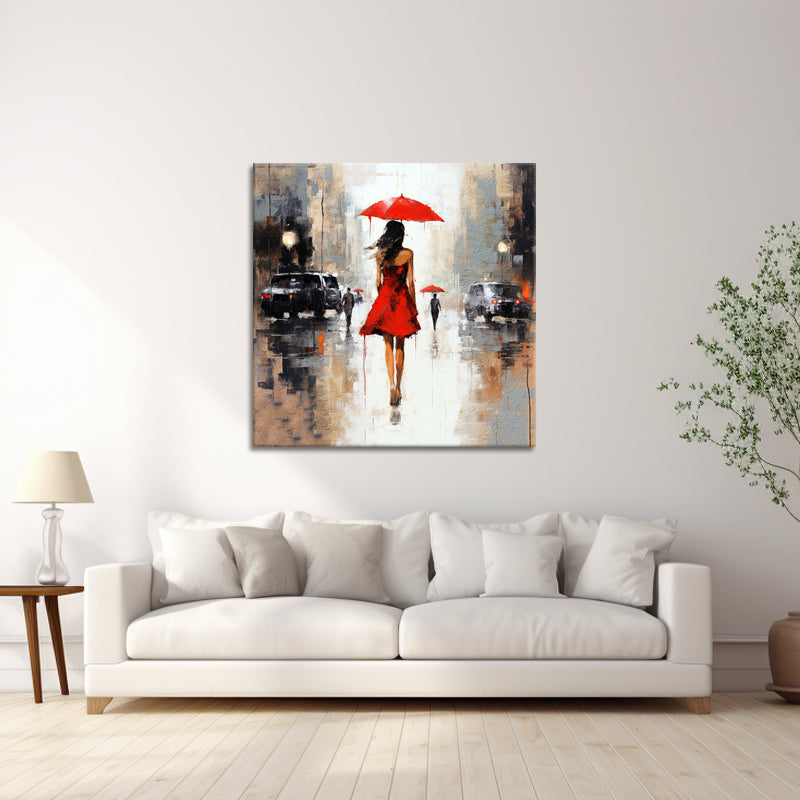 Frau mit Regenschirm II