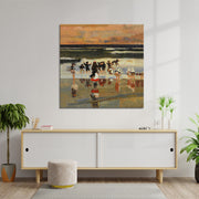 Die Szene am Strand