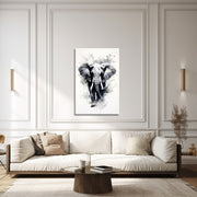 Elefant in Schwarz-Weiß
