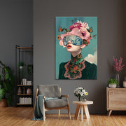 Frau mit Blumen