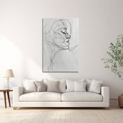 Gesicht in Line Art