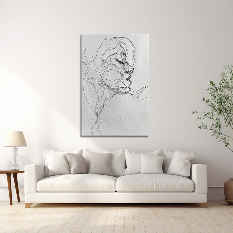 Gesicht in Line Art