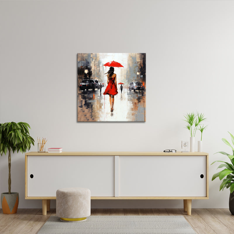 Frau mit Regenschirm II
