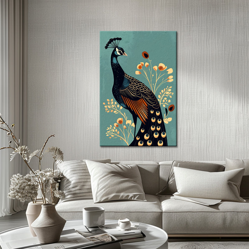 Gemälde der Pfau