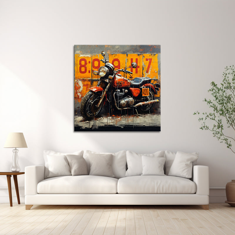 Motorrad-Gemälde