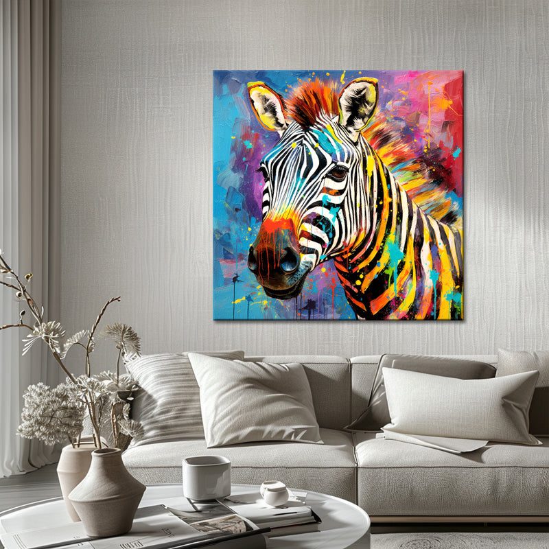 Bunte Zebra-Kunst