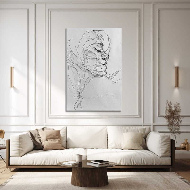 Gesicht in Line Art