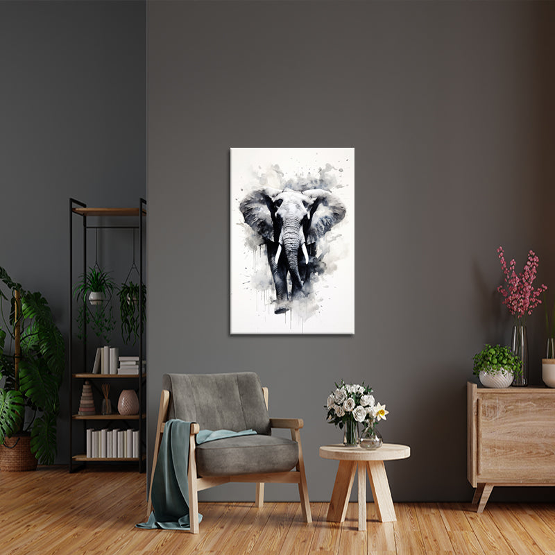 Elefant in Schwarz-Weiß