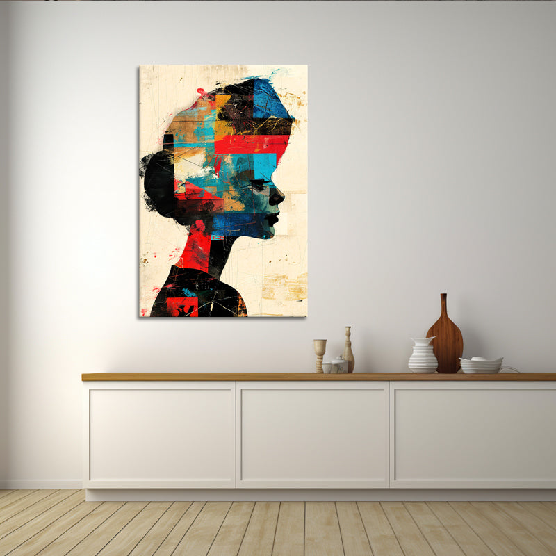 Frau in Abstrakt