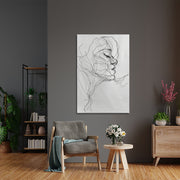 Gesicht in Line Art