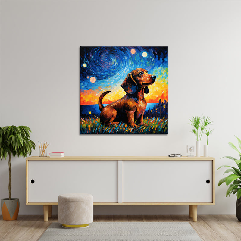 Hund in der Sternennacht
