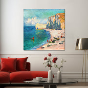 Der Strand und die Falaise d’Amont – Monet