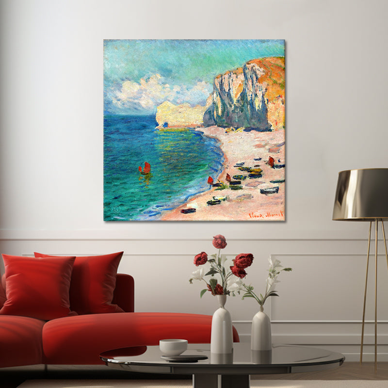 Der Strand und die Falaise d’Amont – Monet
