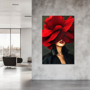 Dame mit Klatschmohn