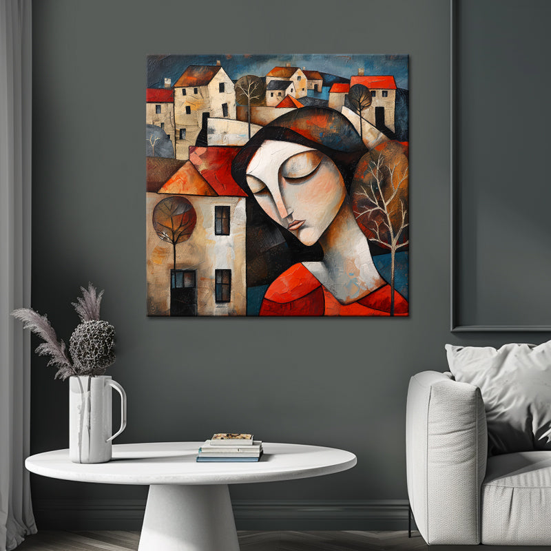 Frau und Stadt